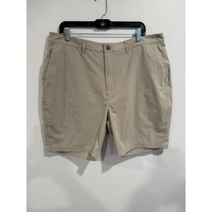 Saxx‎ Go To Town 2in1 Chino Shorts Men's 38 Beige Lined Ballpark Pouch 9" Inseam